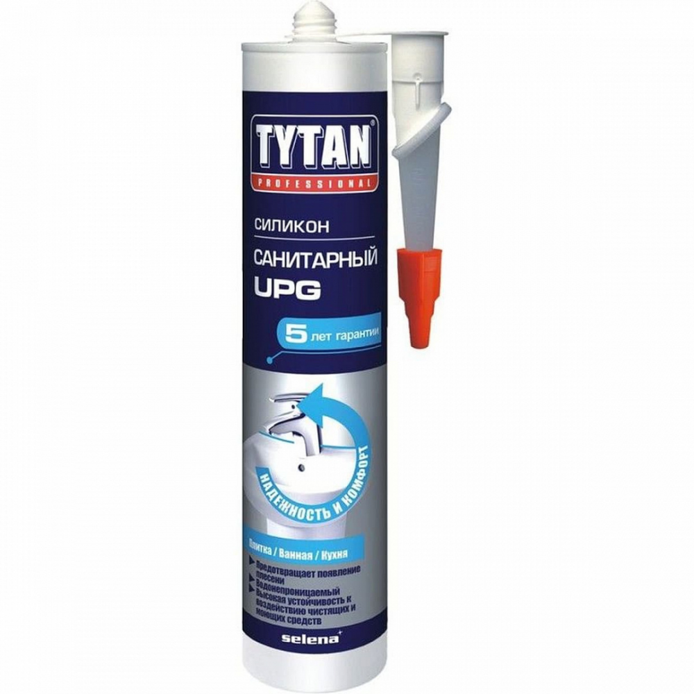 TYTAN Герметик силиконовый санитарный UPG безцветный, 310 мл (РФ)