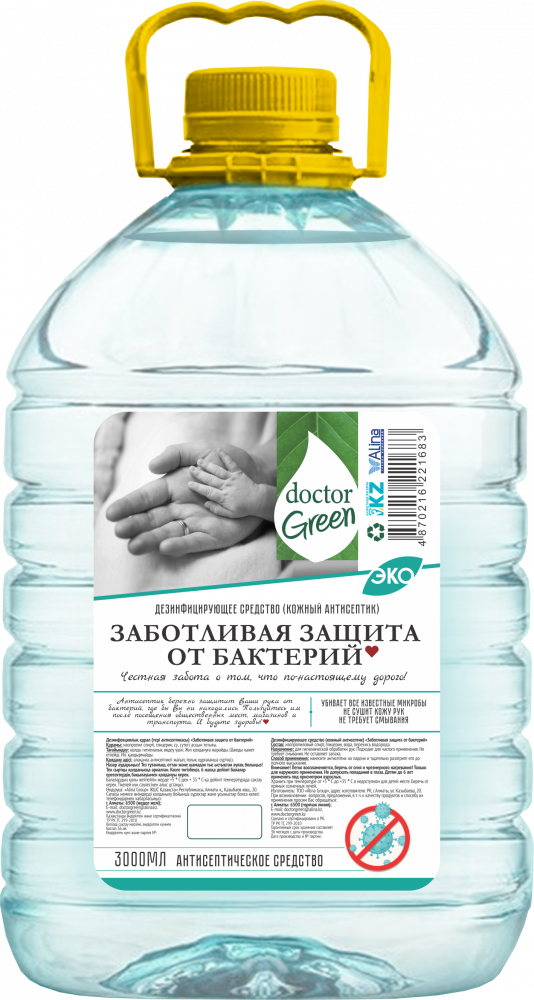 Антисептик для рук Doctor Green, 3000 мл в Алматы.