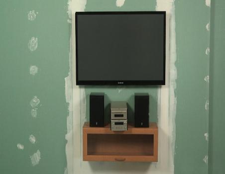 Как повесить телевизор на гипсокартонную стену