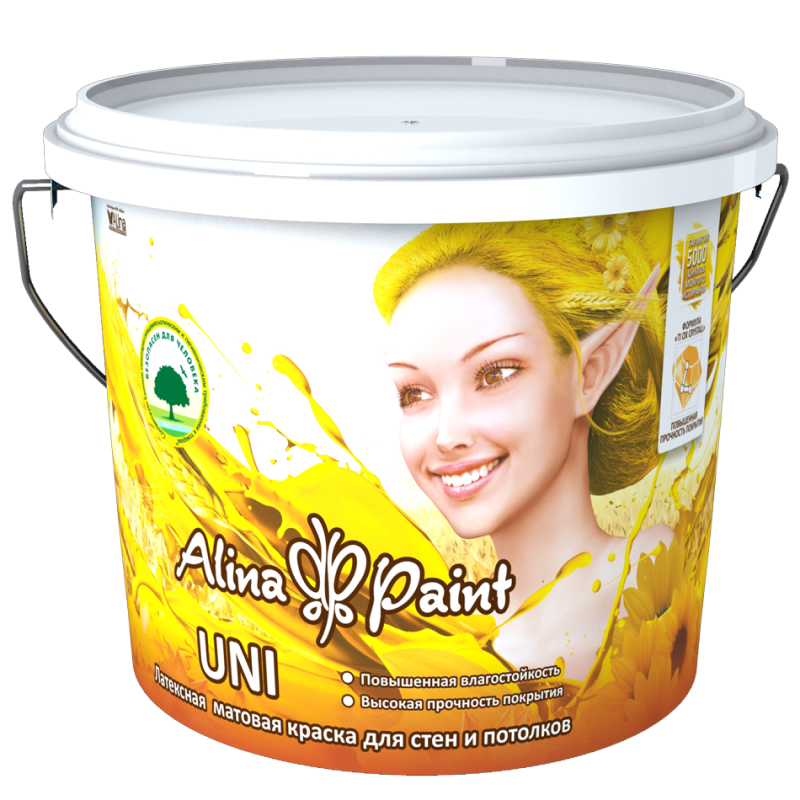 Краска латексная ALINA PAINT Uni, 15 кг, цена - купить в интернет-магазине