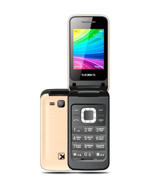 Мобильный телефон teXet TM-204 цвет шампань