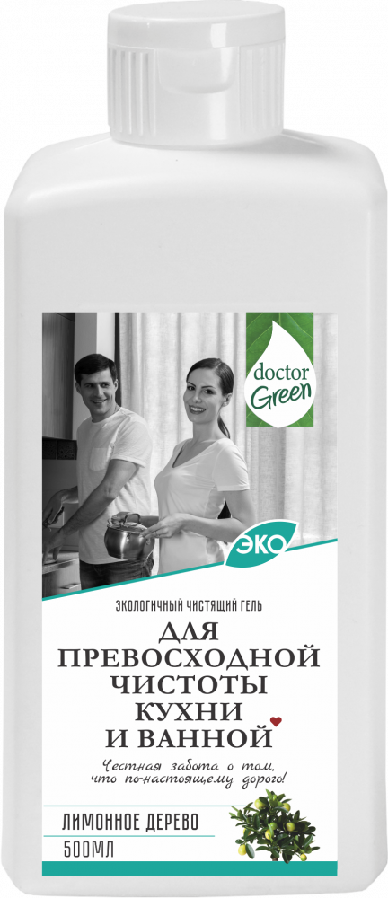 Чистящий крем для кухни и ванной комнаты Doctor Green «Для превосходной чистоты кухни и ванной», 500 мл в Алматы.
