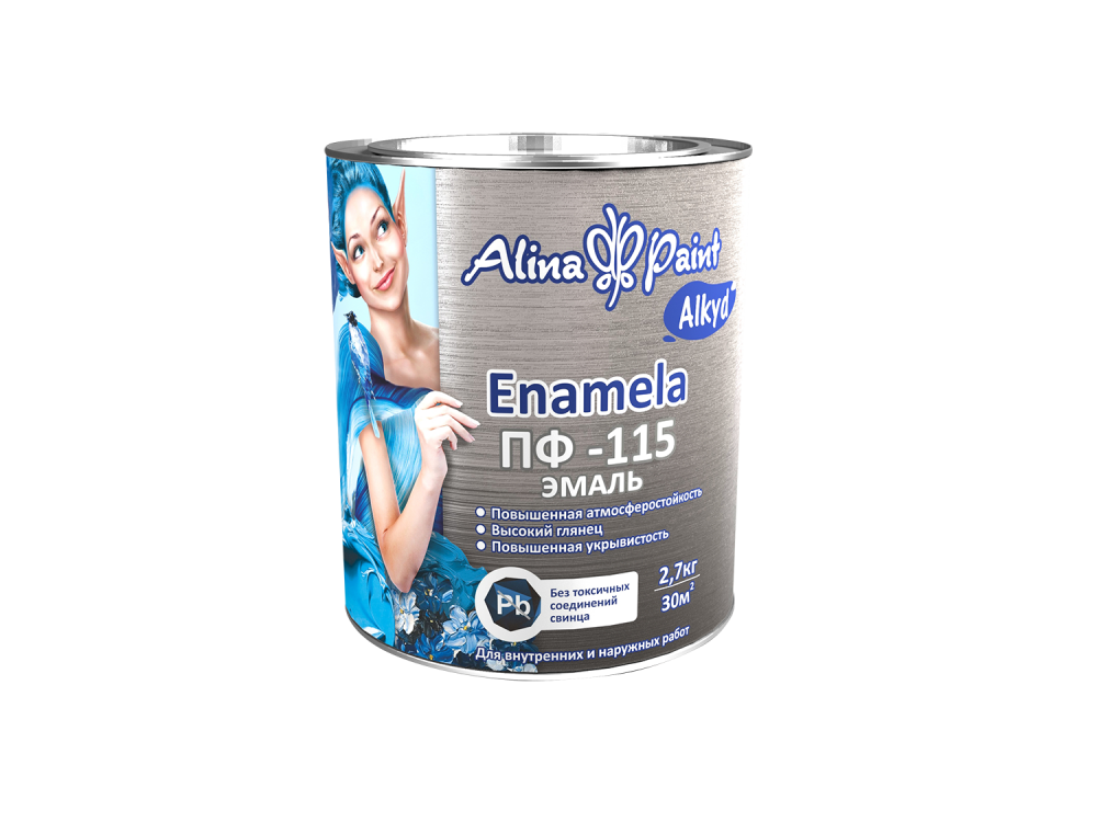 Эмаль ПФ-115, Alina Paint Enamela 0,9 кг, цена - купить в интернет-магазине