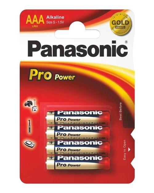 Батарейка щелочная PANASONIC Pro Power AAA/4B