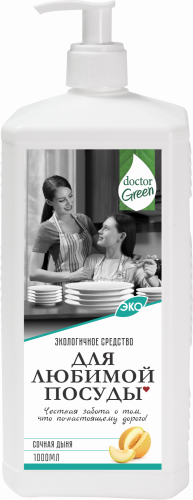 Средство для мытья посуды Doctor Green "Для любимой посуды", 1000 мл в Алматы.